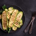 Grilled zucchini with some parsley, healthy meal