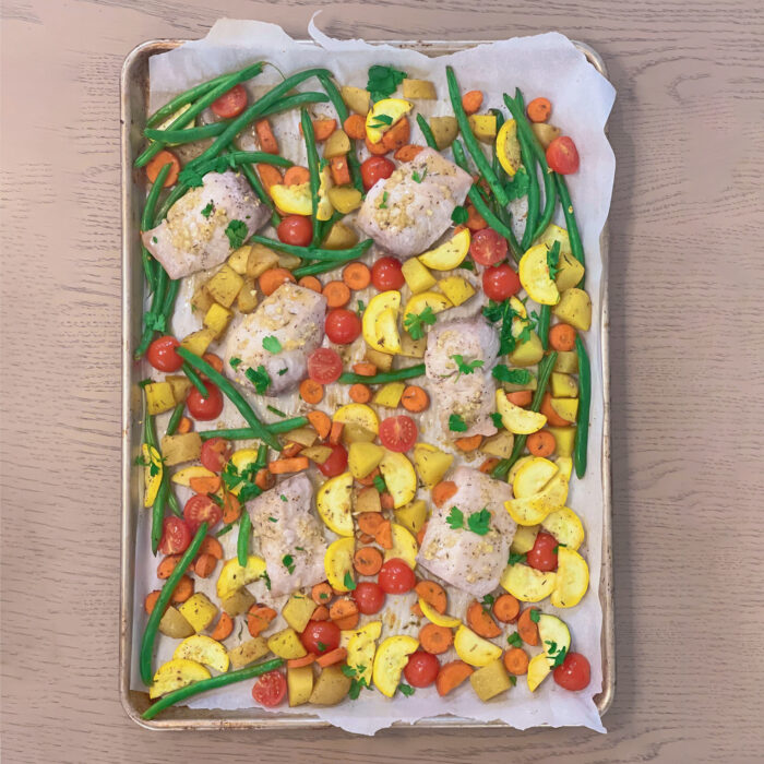 Sheet Pan White Fish and Veggies With Italian Dressing - Shape Your Future